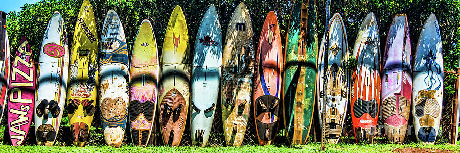 Surfboard Fence Maui Hawaii Photograph by Peter Dang