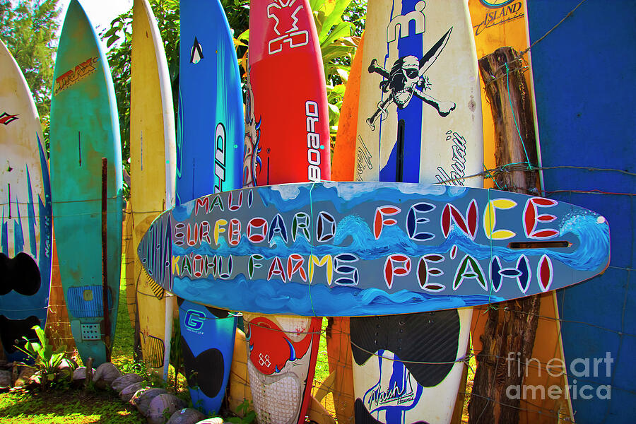 Abstract Photograph - Surfboard Fence-The Amazing Race  by Jim Cazel