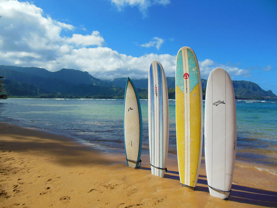 Beach Mixed Media - Surfboards Beach Collection by Marvin Blaine