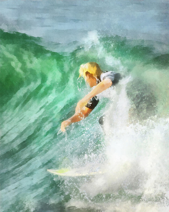 Surfer 46 Digital Art by Frances Miller