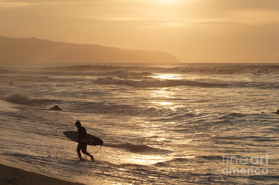 Surfer at Sunset Photograph by Vince Cavataio - Printscapes