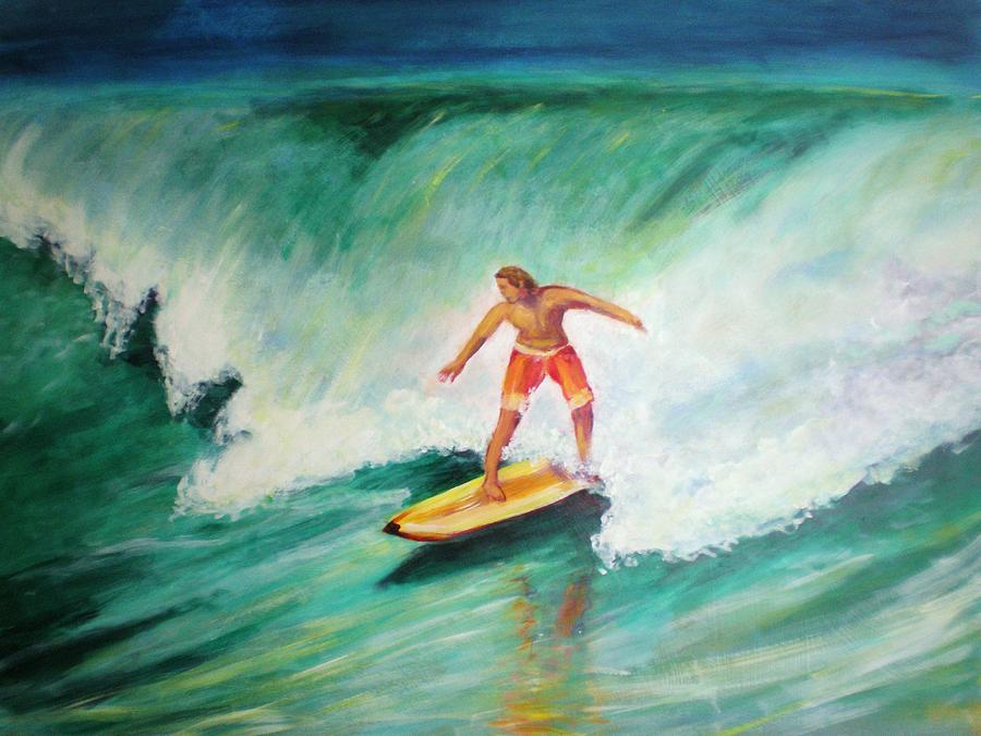 Surfer Painting - Surfer Dude by Patricia Piffath