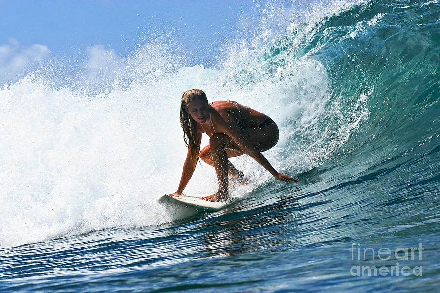 Bowl Photograph - Surfer Girl at Bowls 8 by Paul Topp