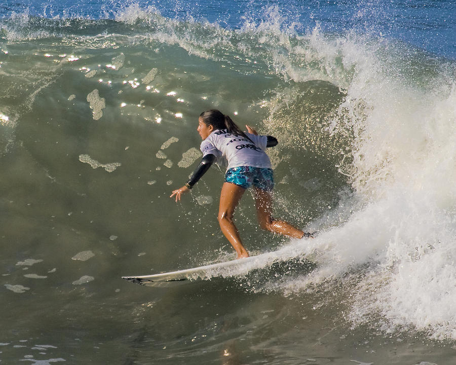 Surfer Girl Malia Manuel Photograph by Waterdancer 