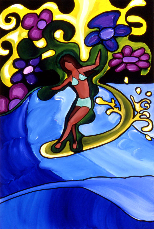 Flowers Still Life Painting - Surfer Girl by Nathan Paul Gibbs