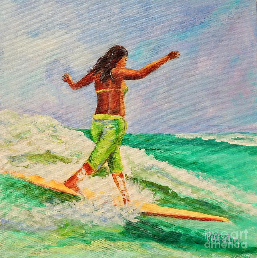Surfer girl Painting by Patricia Piffath