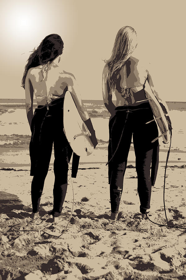 Surfer Girls Photograph by Brad Scott