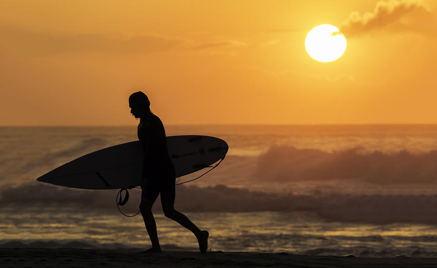 Surfer Silhouette Photograph by James Roemmling