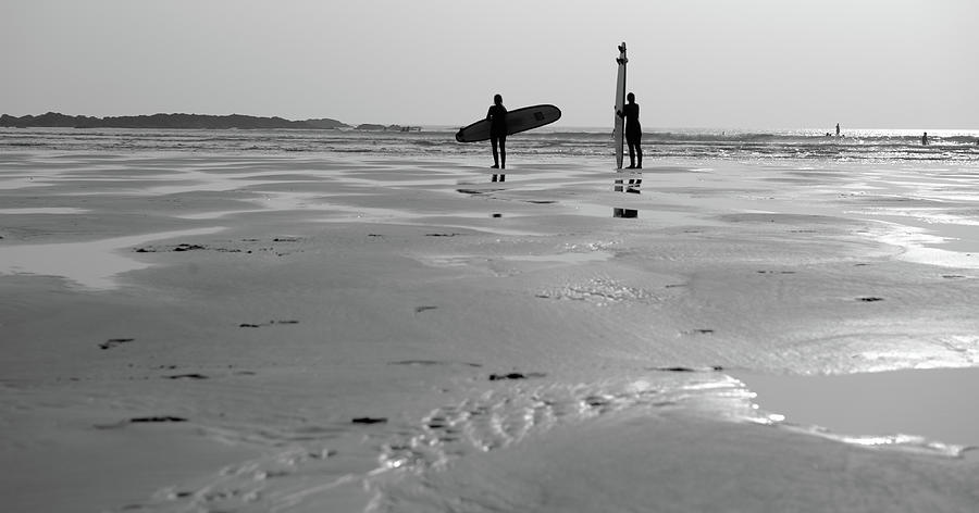 Surfer Silhouettes Photograph by Helen Jackson
