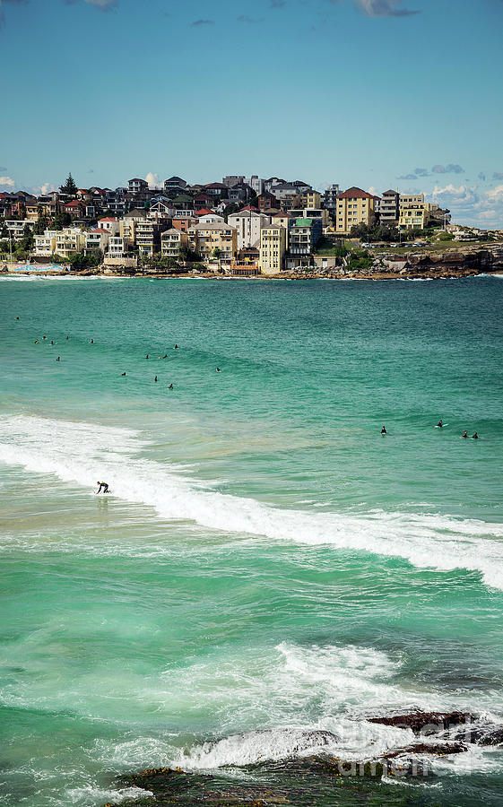 Surfers In Famous Bondi Beach Sydney Australia On Sunny Day Photograph by JM Travel Photography