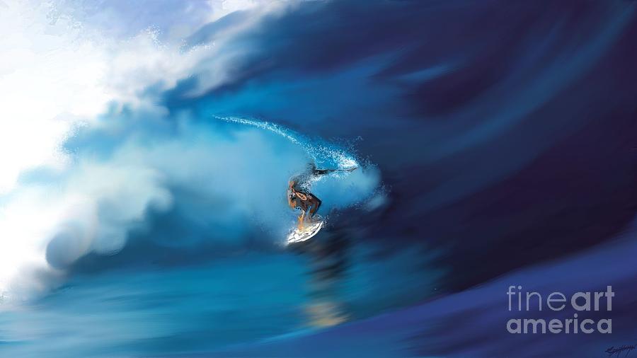 Surfers playground Digital Art by Anthony Fishburne