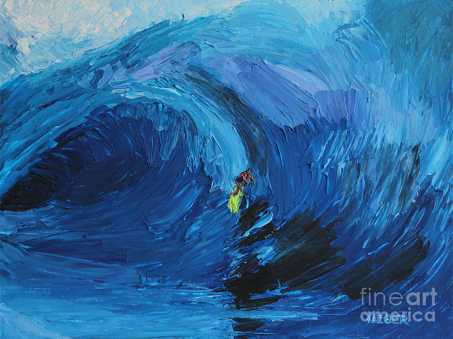 Surfing 6967 Painting by Robert Yaeger