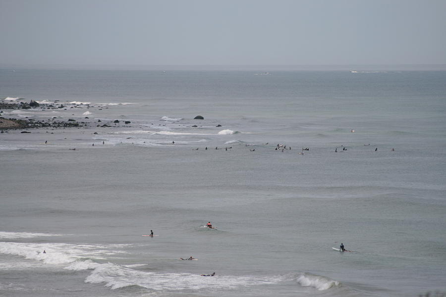 Surfing at Ditch Plains Montauk Photograph by Christopher J Kirby