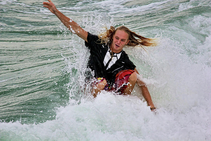 Surfing Cocoa Beach Photograph by Pat Cook