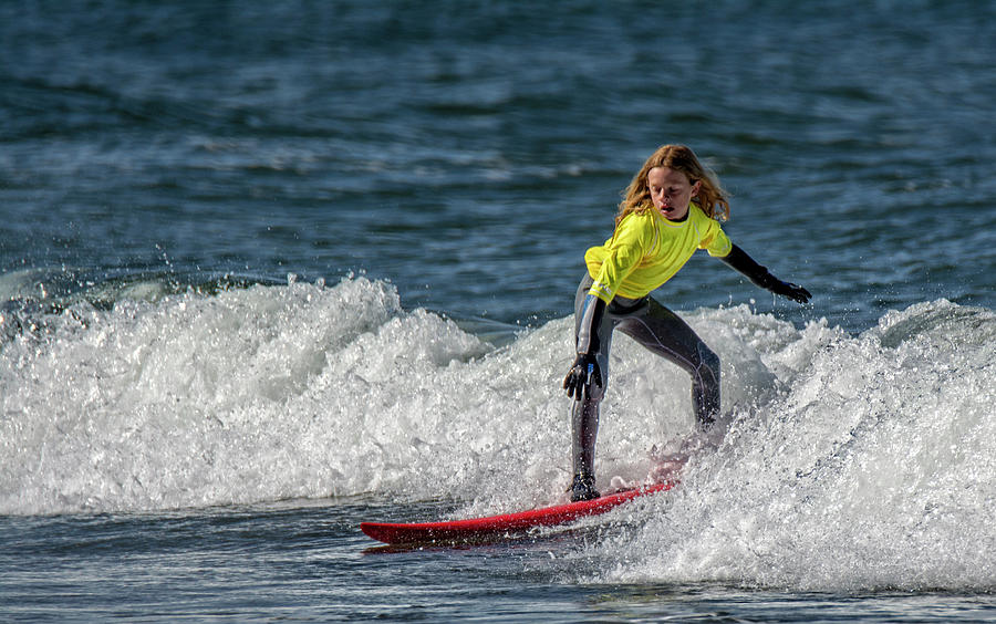 Surfing Girl Photograph by Bill Posner