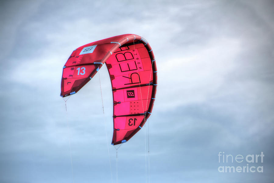 Surfing Kite Photograph by LR Photography
