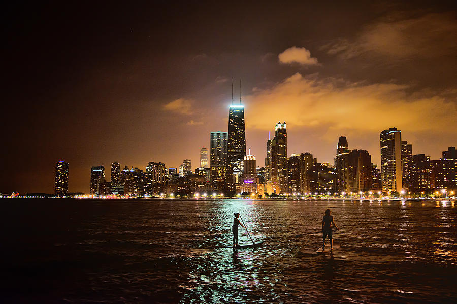 Surfing Lake Michigan Photograph by Raf Winterpacht