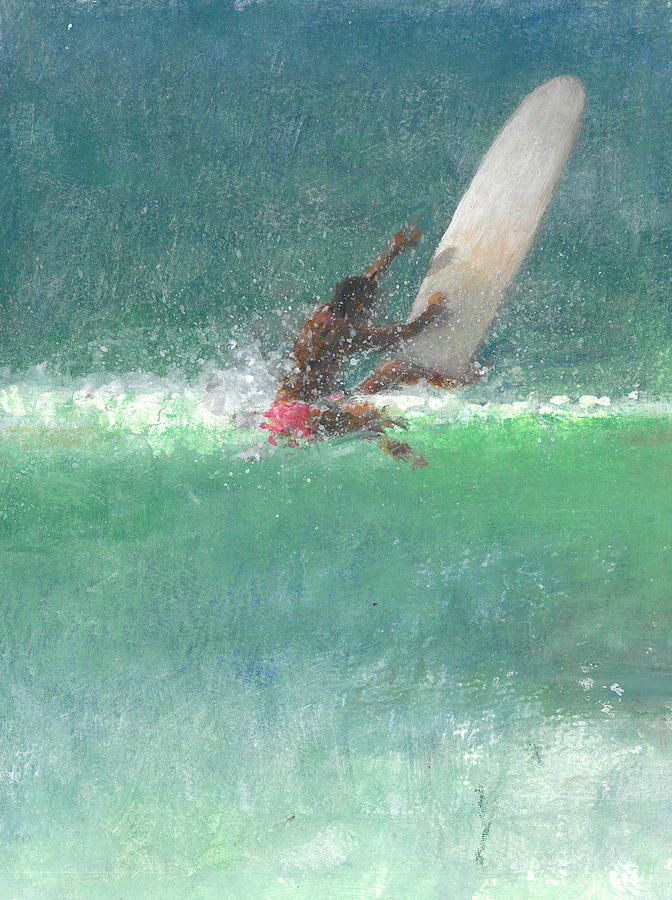 Up Movie Painting - Surfing  One by Lincoln Seligman