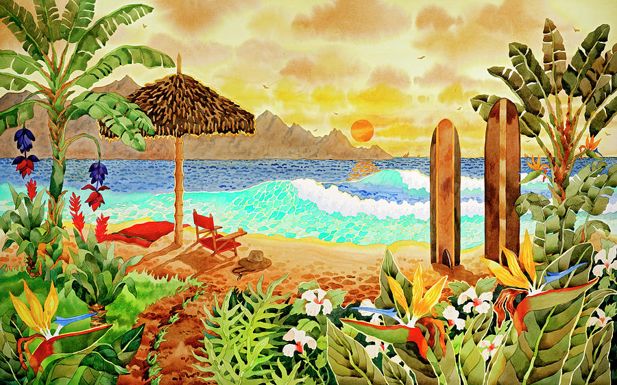 Surfing The Islands Digital Art
