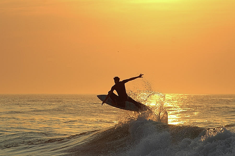 Surfing To The Sky Photograph by Robert Banach