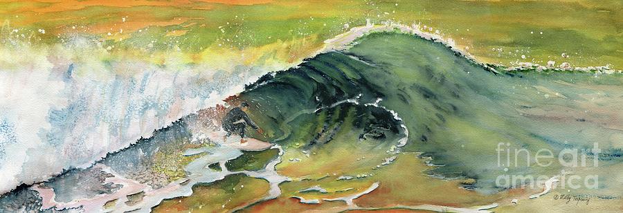 Surfing Watercolor Art Painting by Melly Terpening