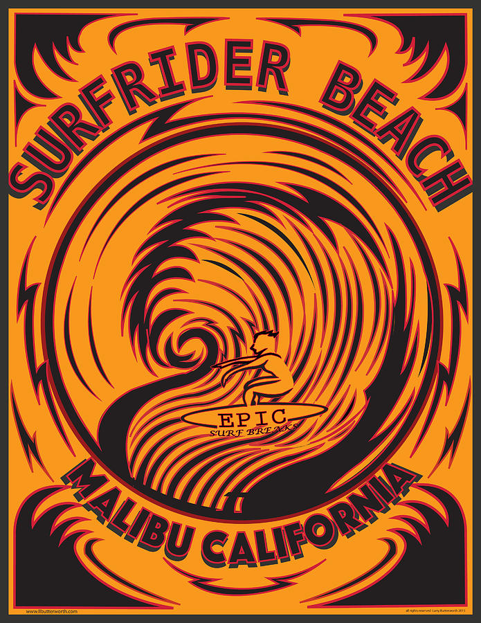 Surfrider Beach Malibu California Digital Art