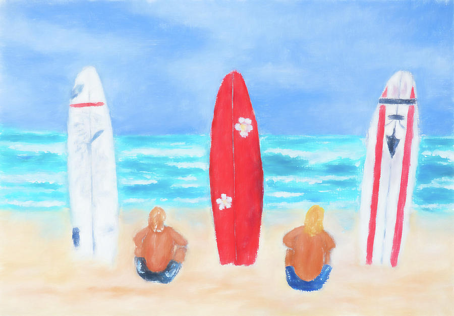 Surfs Up Painting by Laura Richards