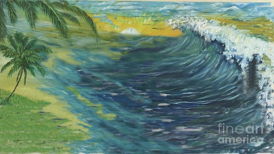Surfs Up Painting by Michael Silbaugh