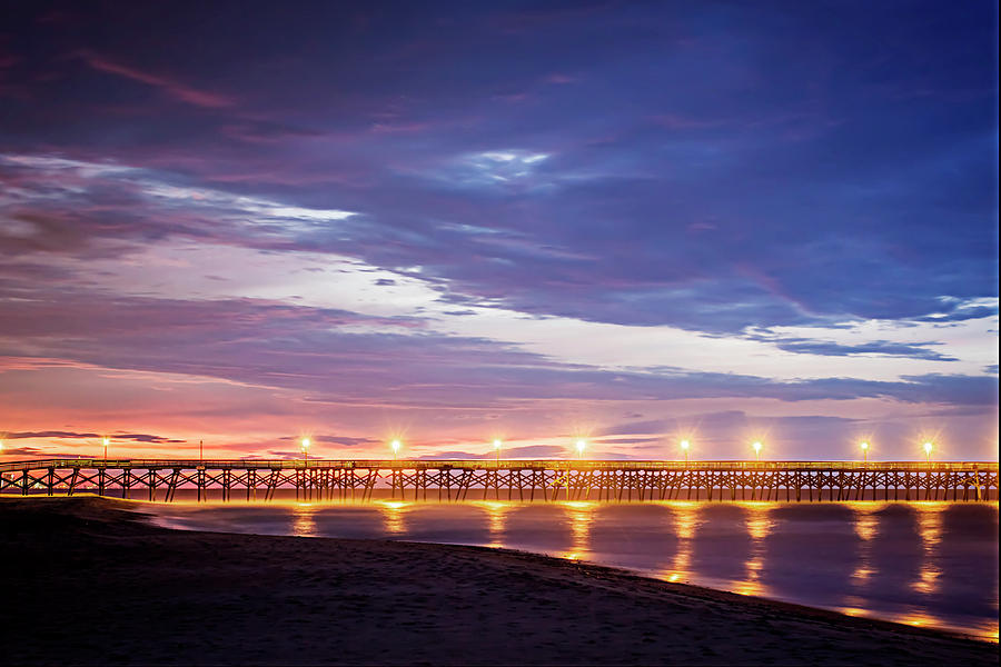 Surfside Pier Sunrise -2 Photograph by Alan Hausenflock
