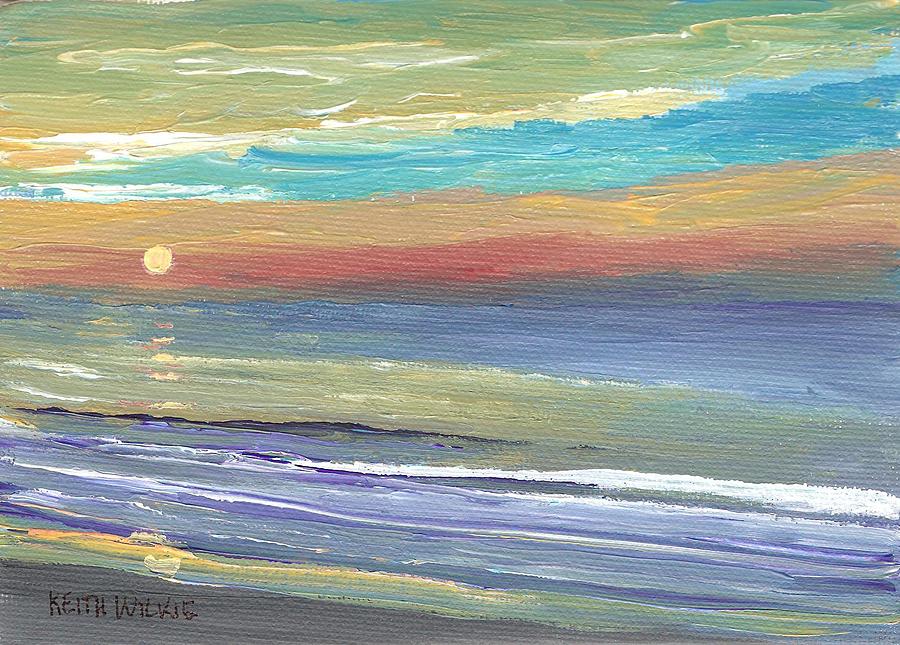 Beach Painting - Surfside Sunrise by Keith Wilkie