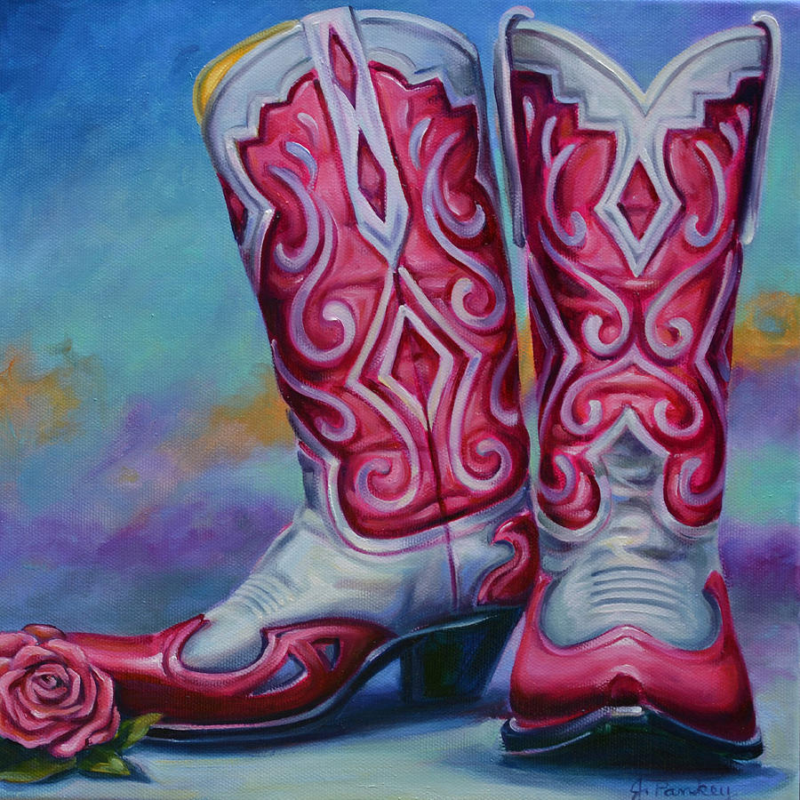 Boot Painting - Surly Girly by Robert and Jill Pankey