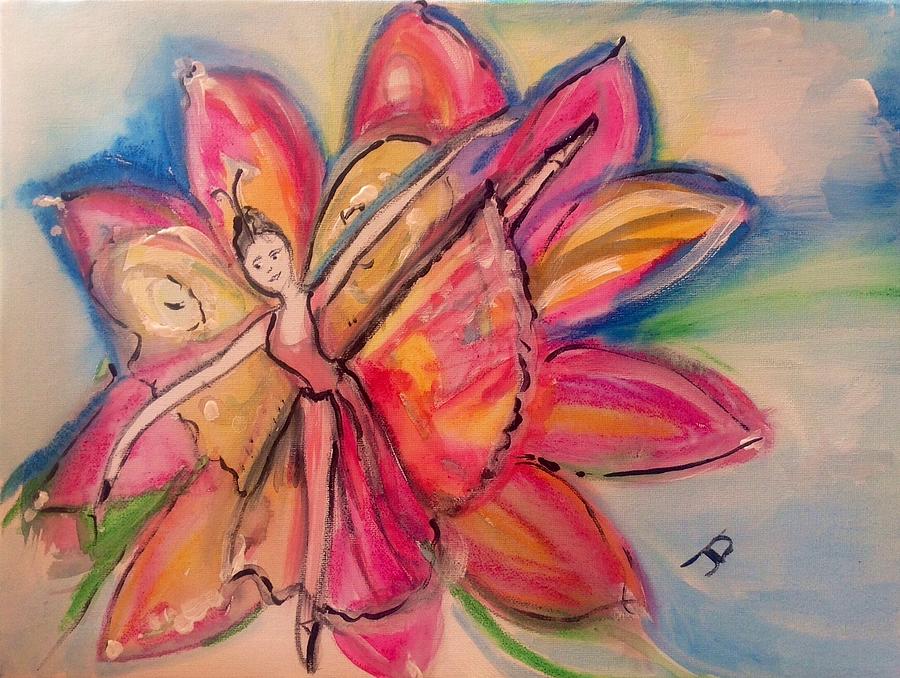 Surprise Butterfly Painting by Judith Desrosiers