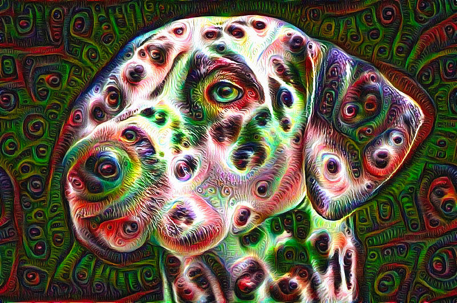 Surreal Dog Deep Dream Art Digital Art