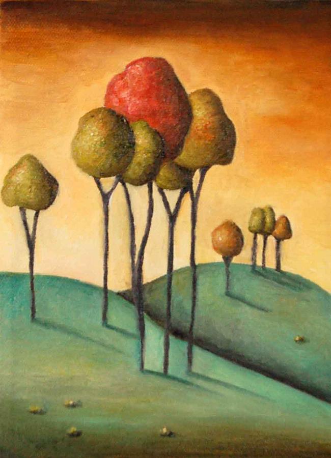 Tree Painting - Surreal Landscape 2 by Leah Saulnier The Painting Maniac