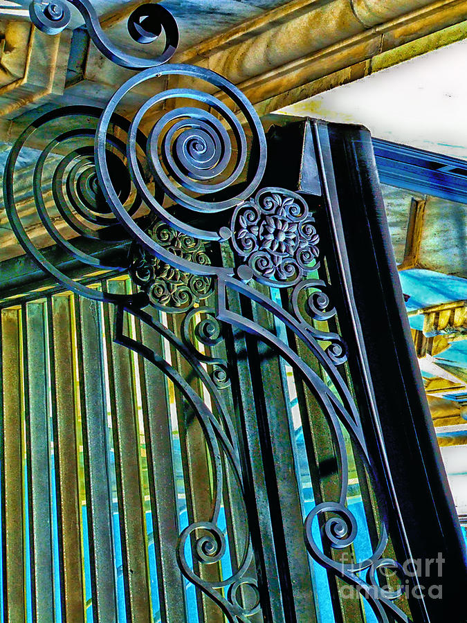 Surreal Reflection and Wrought Iron Photograph by Frances Ann Hattier