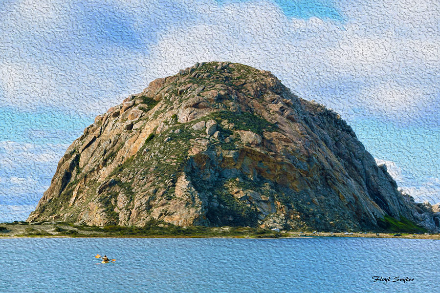Surreal Rock At Morro Bay Painting