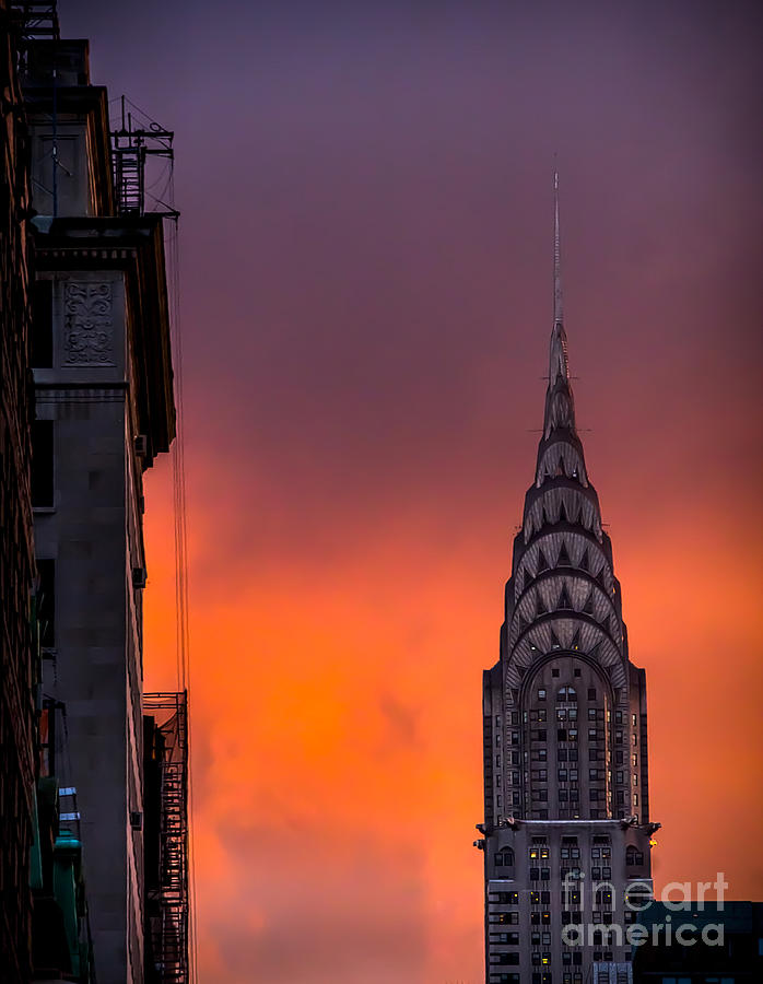 Surreal Skies and The Chrysler Building Photograph by James Aiken