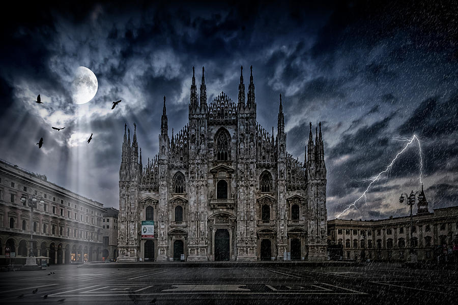 Abstract Photograph - SURREALITY ART Milan Cathedral No 2 by Melanie Viola