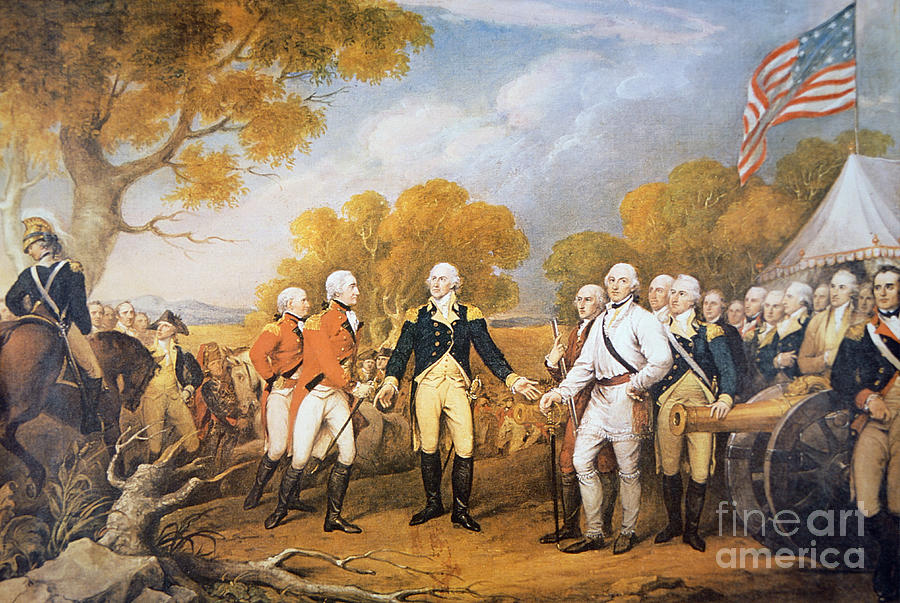 Surrender Painting - Surrender of General Burgoyne at Saratoga, New York, 17 October 1777 by John Trumbull