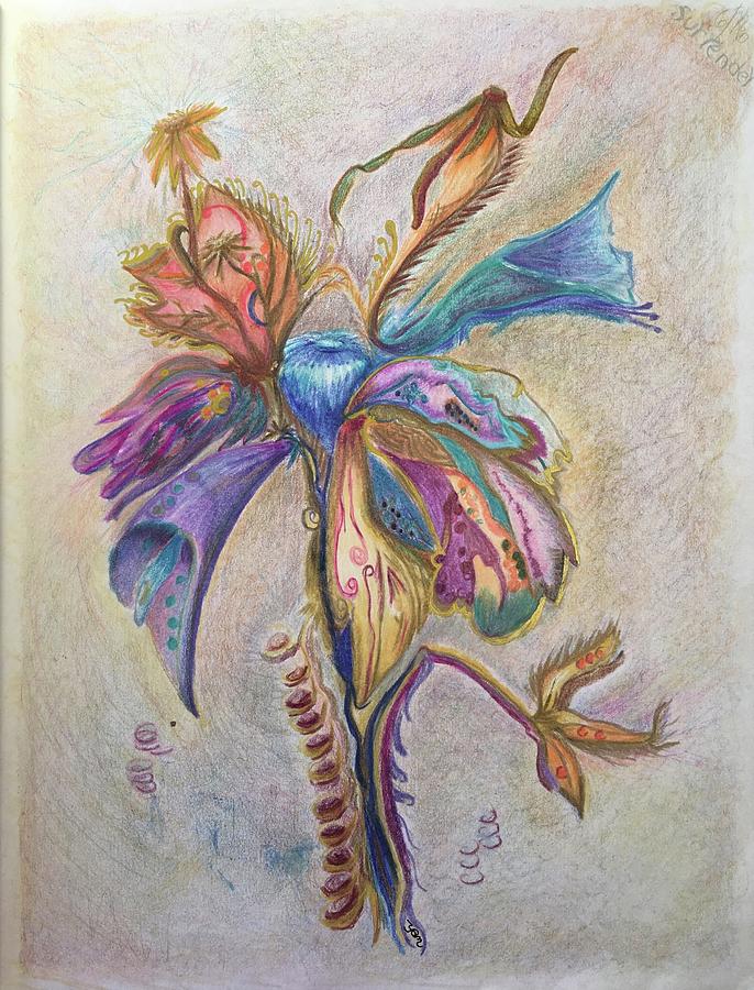 Plants Drawing - Surrender by Suzanne Udell Levinger