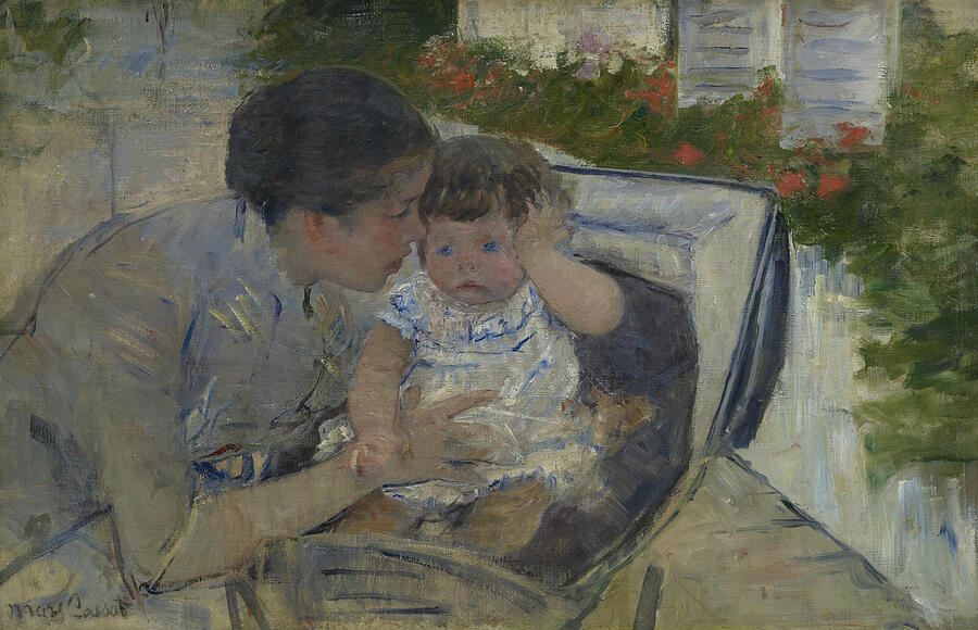 Susan Comforting the Baby, from 1881 Painting by Mary Cassatt