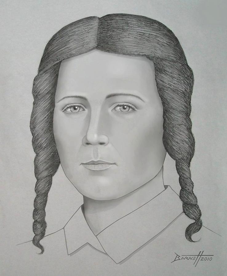 Susanna Dickinson Drawing by Mark Barnett