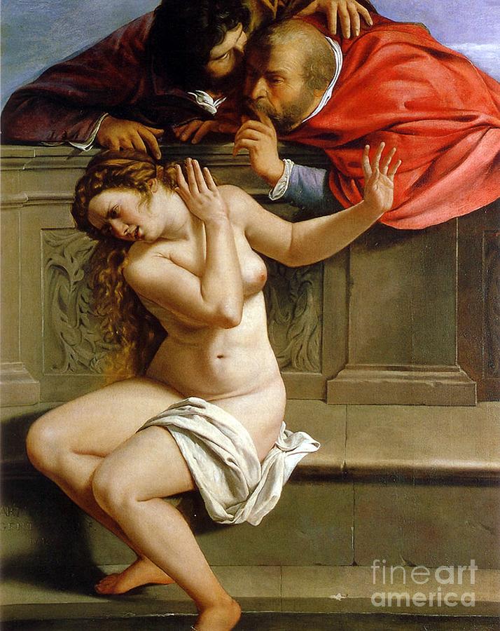 Susannah and the Elders by Artemisia Gentileschi Painting by Artemisia Gentileschi