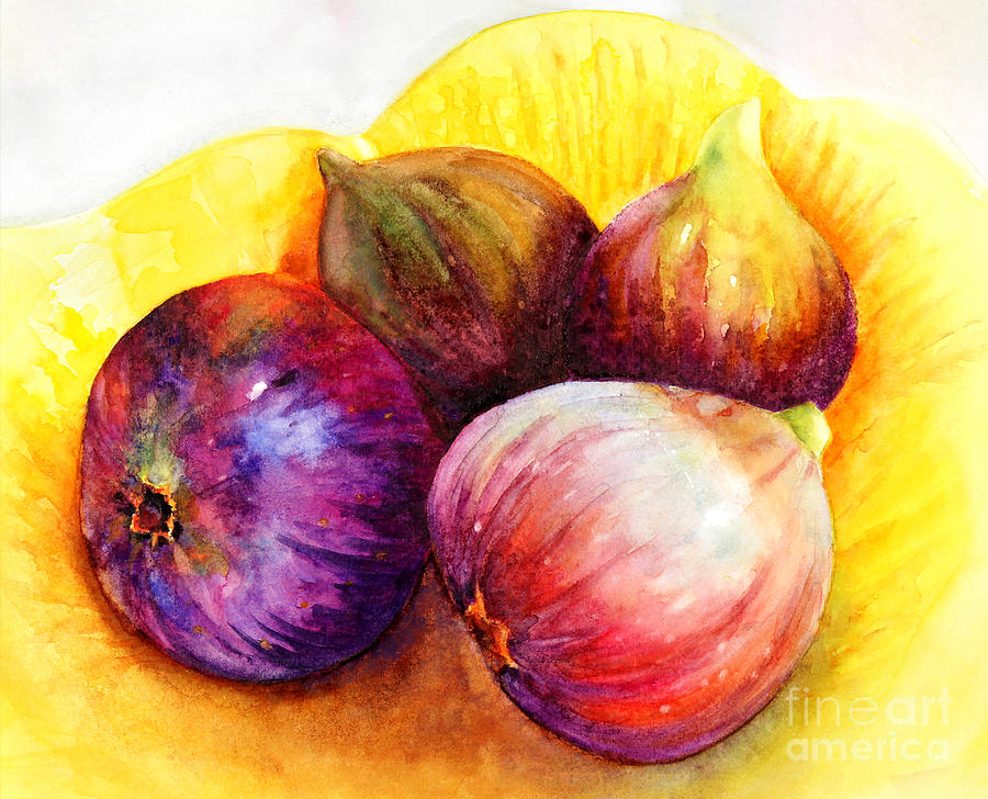 Susans Figs Painting by Bonnie Rinier