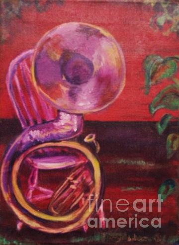 Music Painting - Susaphone--Crimson Night by Jamey Balester