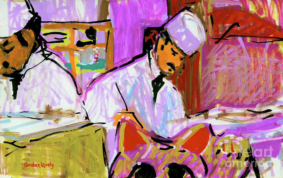 Sushi Bar  Painting by Candace Lovely