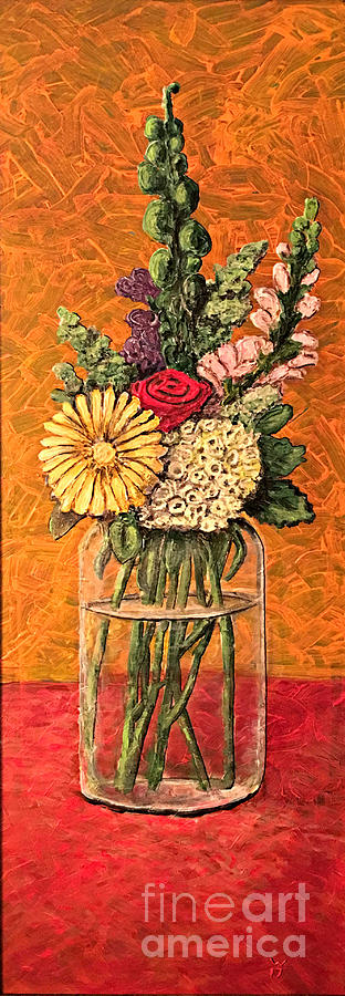 Susies Bouquet Painting by Richard Wandell