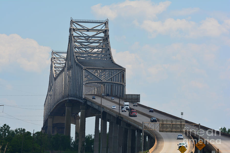 Suspension Bridge In Louisiana Photo C Photograph