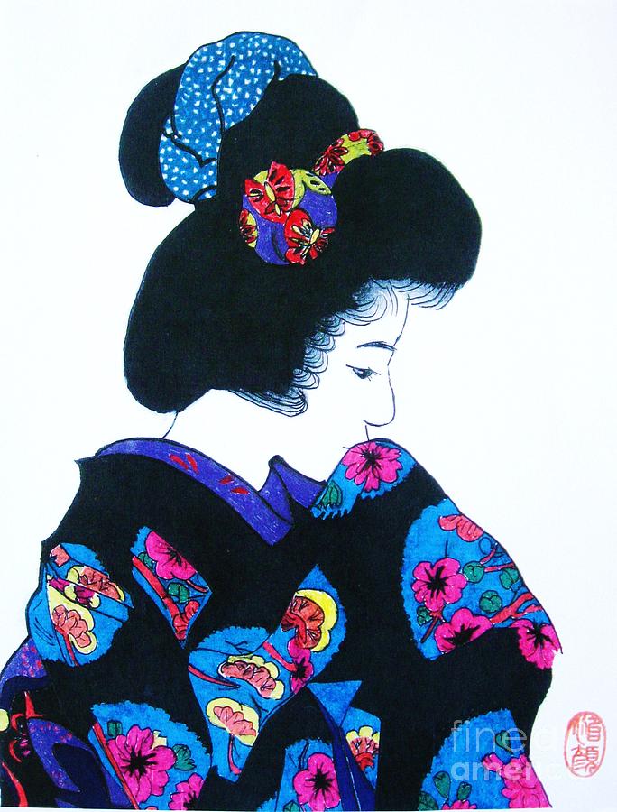 Sutekina geisha kenichi Painting by Thea Recuerdo