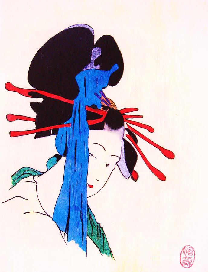 Sutekina Geisha ni Painting by Thea Recuerdo